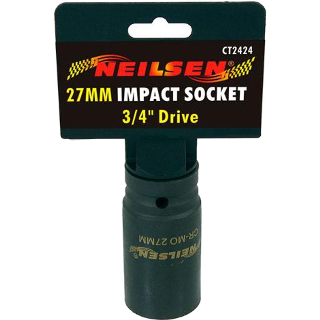 Neilsen 3/4" Drive Standard Deep Square Metric Single Impact Socket 29mm