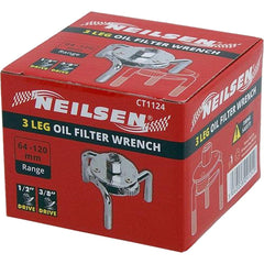 Neilsen 3 Jaw Oil Filter Wrench Adjustable Oil Filter Removal Tool 64mm - 120mm