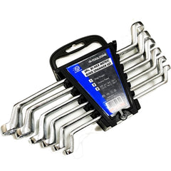 Toolzone 6pc Double Offset Ring Spanner Set Metric Wrench Spanners 6mm - 17mm