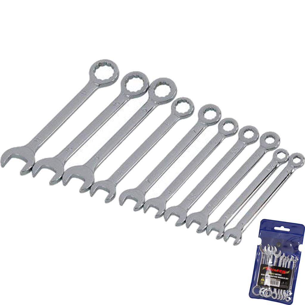 Neilsen 10pc Mini Metric Combination Spanner Wrench Set 4mm - 11mm