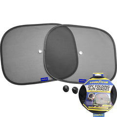 Goodyear 2pc Car Sun Shade Shield Folding Rear Side Window Large Cover UV