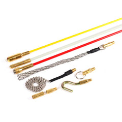 Dekton Mega Pro Cable Super Rod Kit 16m With Attachments Set Electrical Access