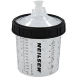 Neilsen Disposable Paint Sprayer Spray Gun Mixing Liners & Lid Kit Cup 600ml