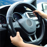 Goodyear Steering Wheel Glove Cover Soft Grip Black Gloss Leather Look Universal