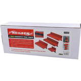 Neilsen 4pc Workshop Magnetic Tool Holder Shelves Parts Storage Tray Rack Set