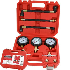 Neilsen 3pc Fuel Pressure Tester Car Motorcycle Compression Test Gauge Kit Set