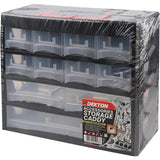 Dekton 19 Compartment Box Storage Tool Organiser Case Screw Nail Nut Bolt