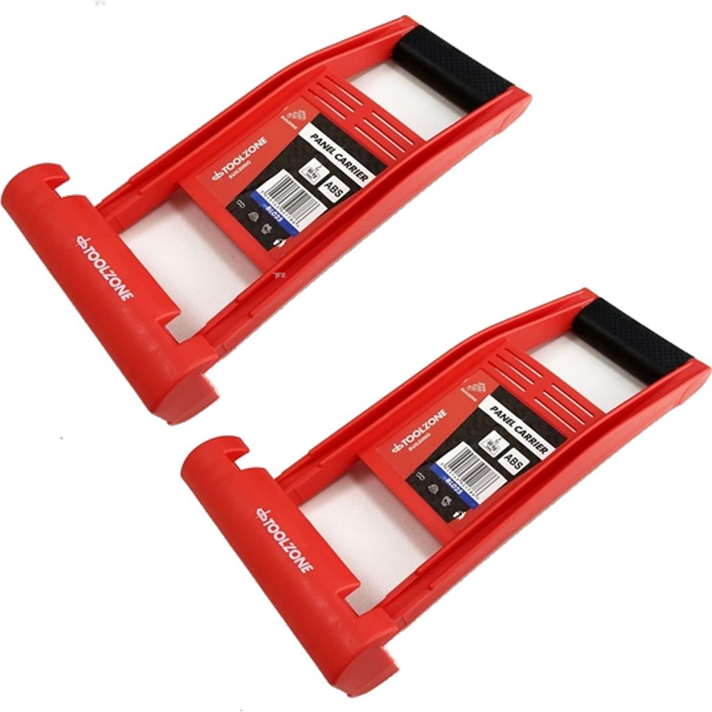 Toolzone 2pc Plasterboard Ply Board Sheet Panel Carrier Lifter 80Kg