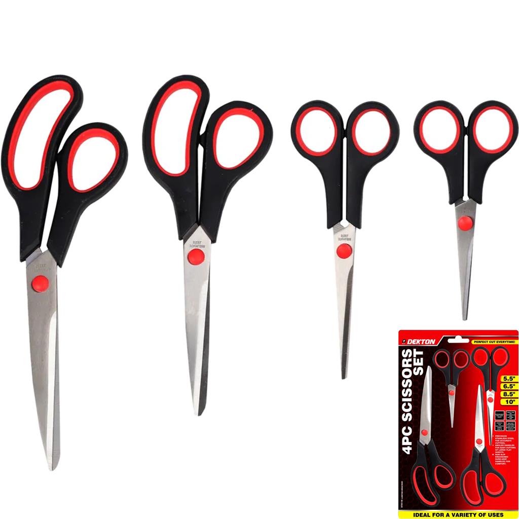 Dekton 5pc Scissor Set Sewing Kitchen Household General Scissors Set