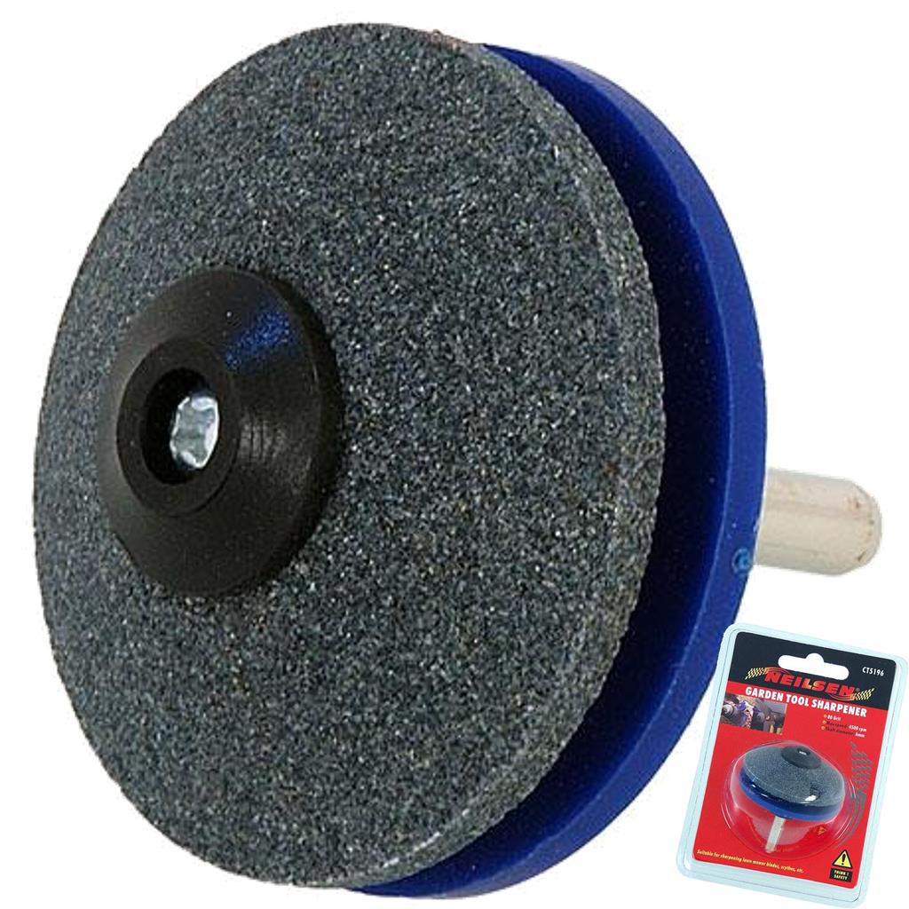 Neilsen Lawnmower Rotary Blade Garden Tool Sharpener Tool 80 Grit For Drill