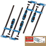 Neilsen 4pc F Clamps 300mm Wood Working Soft Grip Metal Heavy Duty Clamp 12"