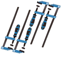 Neilsen 4pc F Clamps 300mm Wood Working Soft Grip Metal Heavy Duty Clamp 12"