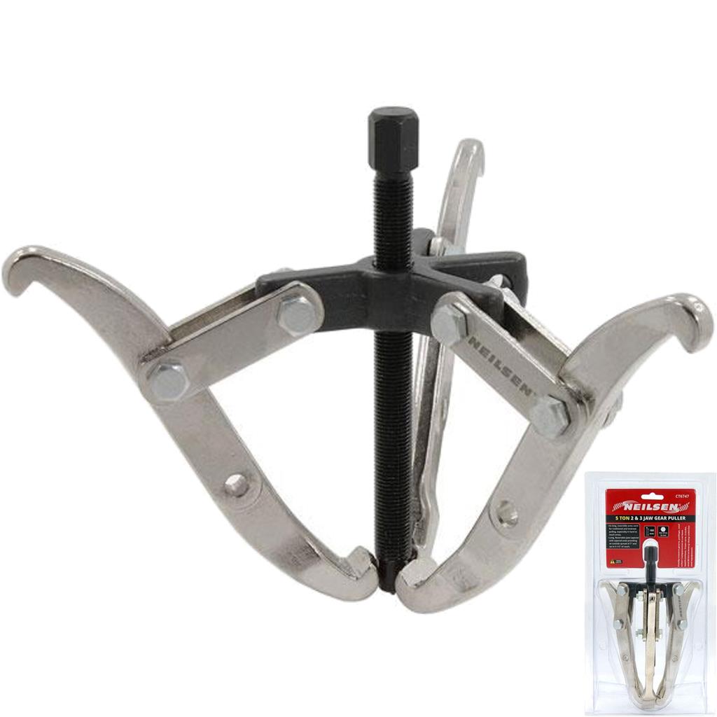 Neilsen 2 And 3 Jaw Gear Puller Reversible 5 Ton Bearing Removal Tool Garage