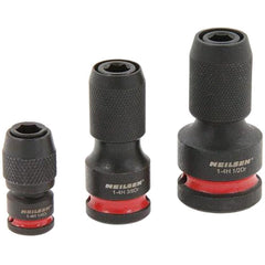 Neilsen 3pc Impact Bit Converter Quick Release Adapter 1/4" 1/2" 3/8" Set