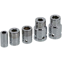 Neilsen 5pc Hex Socket Bit Holder Set Sockets 1/4" 3/8" 1/2" Drive 6mm - 10mm