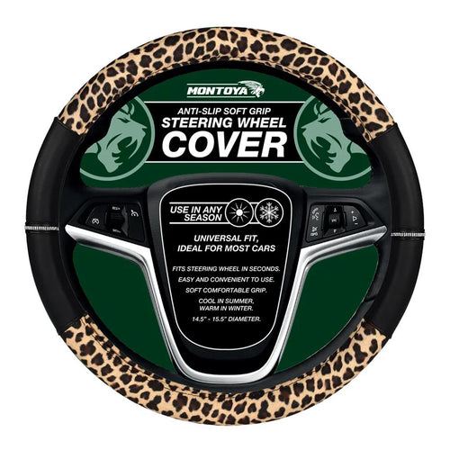 Montoya Steering Wheel Glove Cover Soft Grip Leopard Print Universal