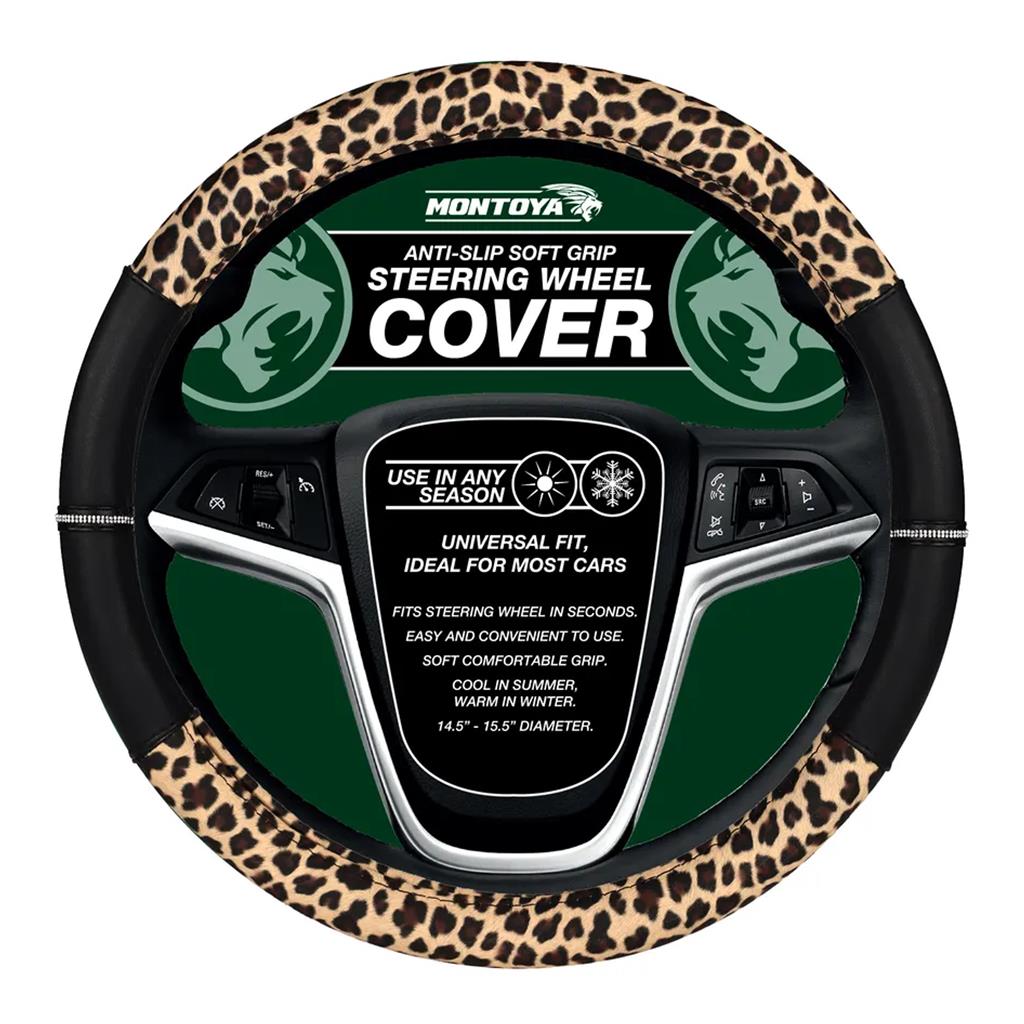 Montoya Steering Wheel Glove Cover Soft Grip Leopard Print Universal