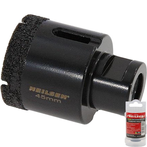 Neilsen 45mm Porcelain Tile Ceramic Stone Diamond Hole Saw Drill Bit M14 Grinder