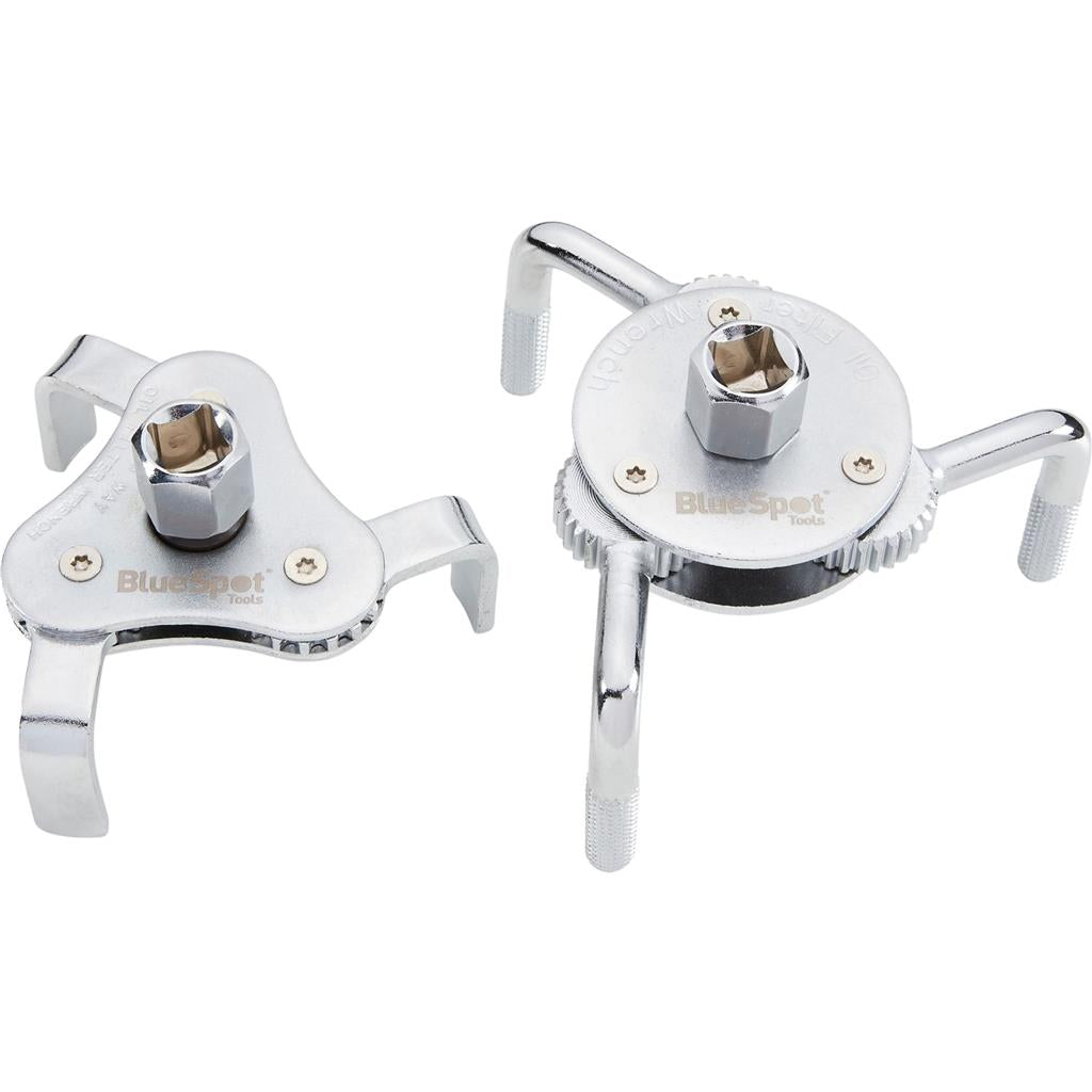 Bluespot 2pc Oil Filter Wrench Self Adjustable Oil Filter Removal Tool Set