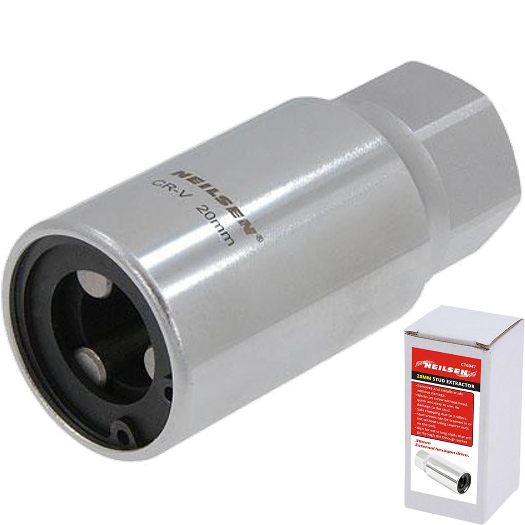 Neilsen 20mm Stud Extractor Remover Socket 3/4' Drive Broken Studs Tool
