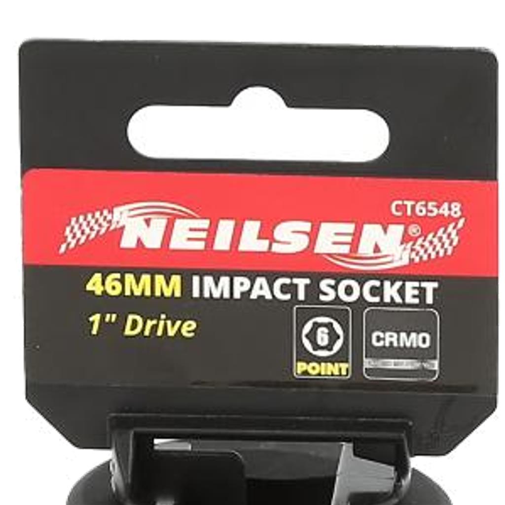 Neilsen 1" Drive Standard Shallow Square Metric Single Impact Socket 46mm