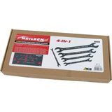 Neilsen 5pc Ultra Thin 4 in 1 Metric Open Ended Spanner Wrench Set 6mm - 27mm
