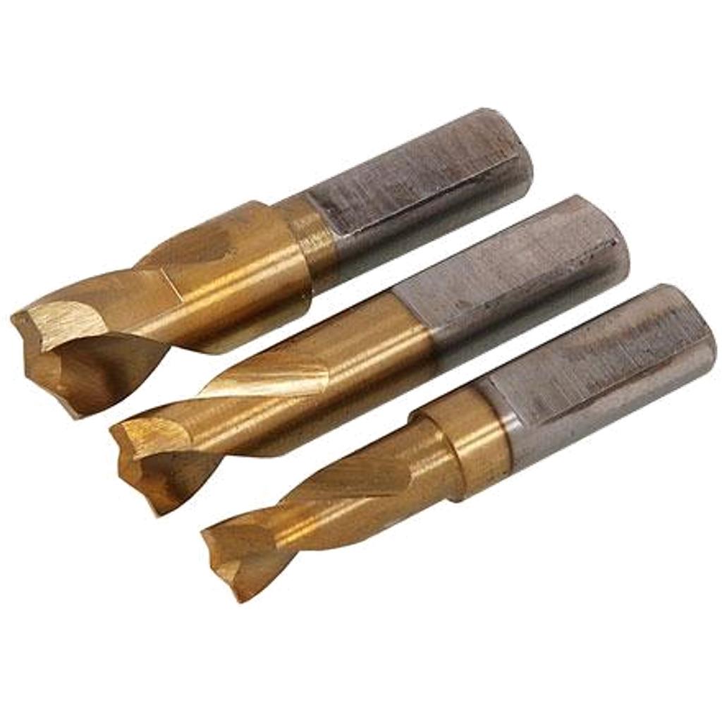 Neilsen 3pc Spot Weld Drill Bits HSS Titanium Coated Cobalt Spot Cutter Set