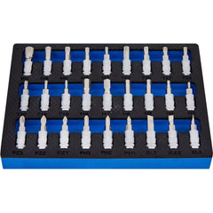 Bluespot 27pc Torx Spline Slot Phillips Hex Bit Star Socket Set 1/4" Sockets