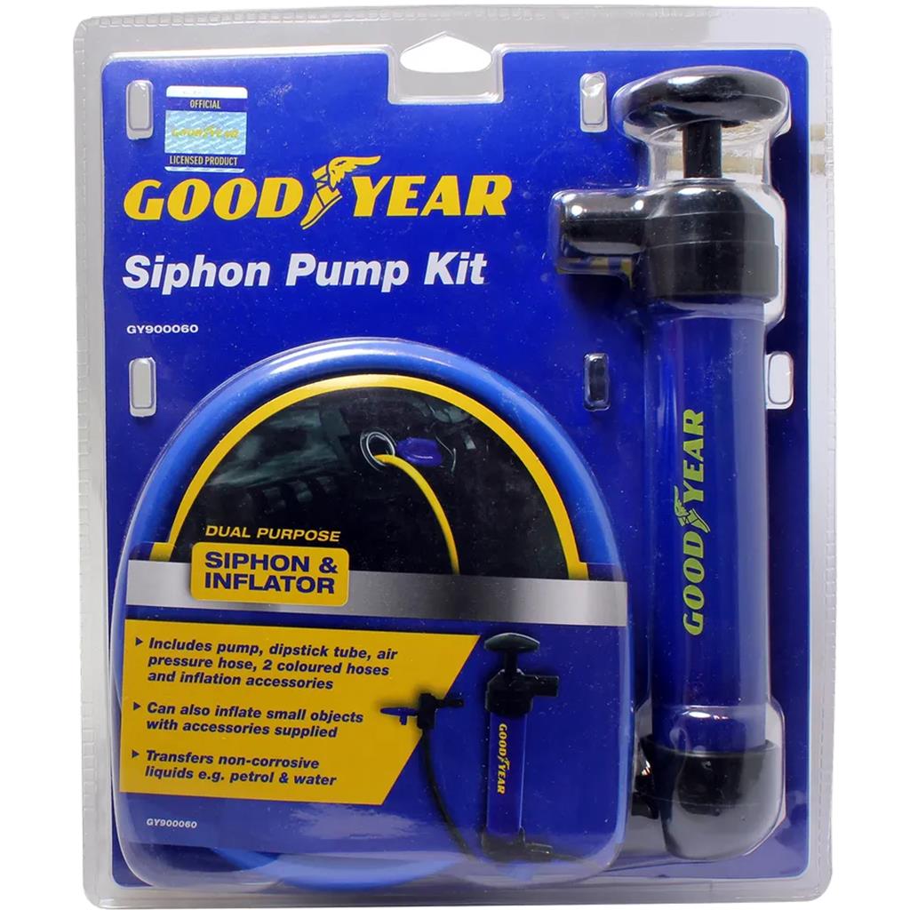 Goodyear Siphon Pump Petrol Diesel Fuel Oil Extractor Transfer Car Tank Shortage