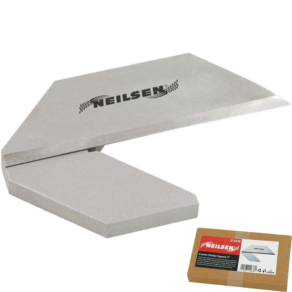 Neilsen Large Centre Finder Square 3" 75mm Tool Measures Bar 3" Diameter