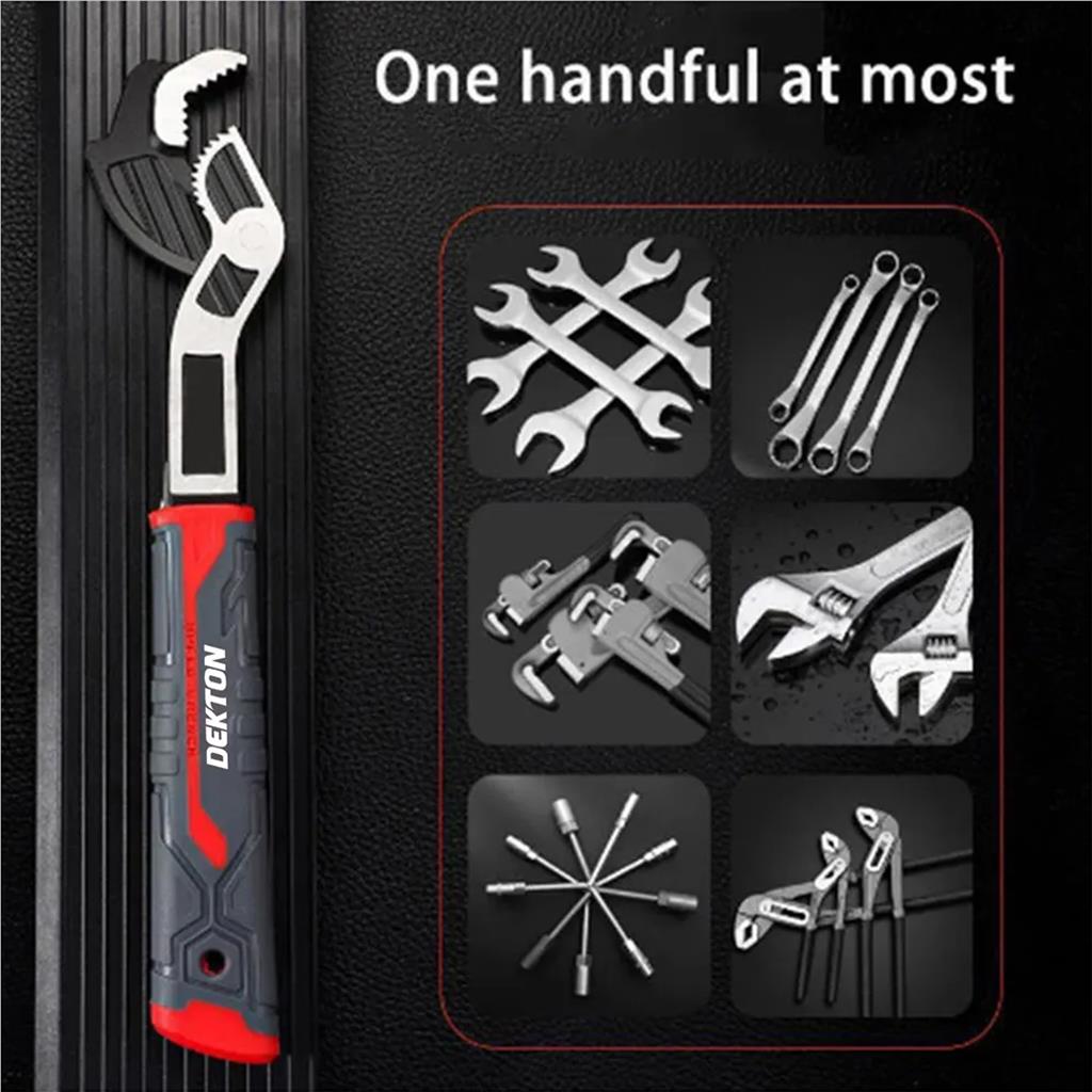 Dekton Sum One Handed Adjustable Self Locking Wrench Spanner Pliers 12" Tool