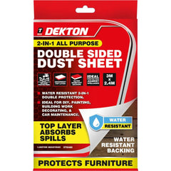 Dekton Double Sided Absorbent DIY Painting Decorating Dust Sheet 3m x 2.4m