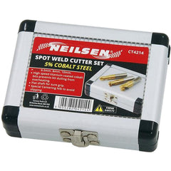 Neilsen 3pc Spot Weld Drill Bits HSS Titanium Coated Cobalt Spot Cutter Set
