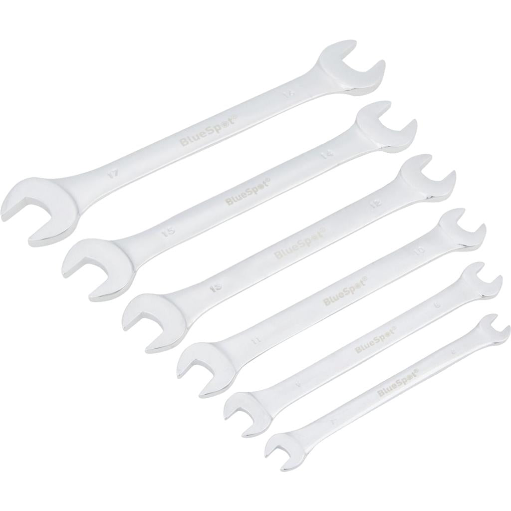 Bluespot 6pc Metric Combination Spanner Wrench Set 6mm - 17mm
