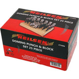Neillsen 25pc Doming Block & Punch Set Dapping Craft Metal Shaping Tool