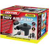 Dekton Electric Air Pump Inflator Deflate Inflatables Bed Pool Air Mattress