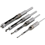 Neilsen 4pc Wood Square Auger Drill Bit Woodwork Mortice Hole Cutter Set