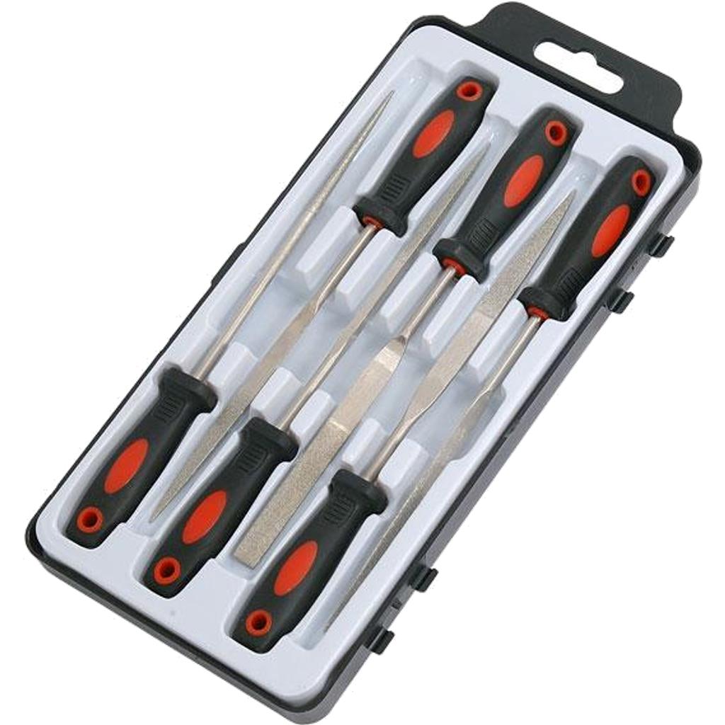 Neilsen 6pc Diamond Needle File Precision Micro Files Craft Work Jewellery Set