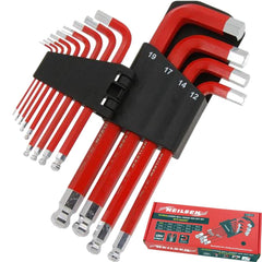 Neilsen 13pc Long Jumbo Metric Ball Point Hex Allen Alan Key Set 2mm - 19mm