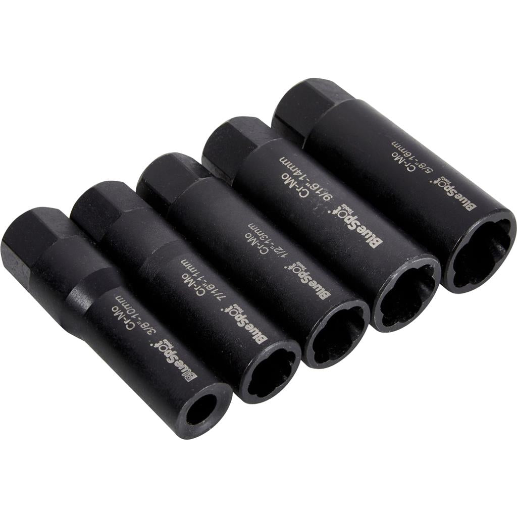 BlueSpot 5pc 3/8" Drive Deep Impact Bolt & Nut Remover Socket Set 10mm - 16mm