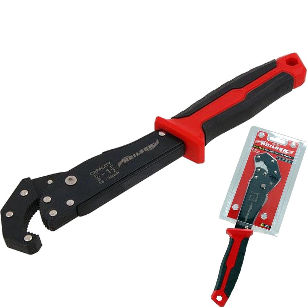 Neilsen Auto Adjustable Soft Grip Plumbers Waterpump Pipe Wrench Pliers