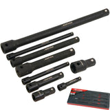Neilsen 9pc 1/4" 3/8" 1/2" Impact Socket Extension Bar Set Extra Long 2" - 10"