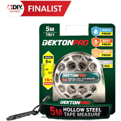 Dekton 5m Retractable Tape Measure Hollow Stainless Steel Tape Measure Home DIY