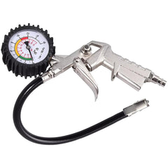Toolzone Air Line Tyre Pump Inflator Pressure Dial Gauge Compressor 1/4" BSP