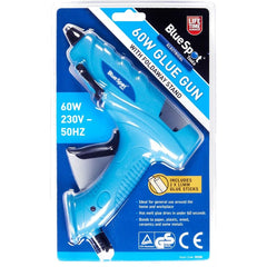 Bluespot Hot Melt 60W Corded Glue Gun With Foldaway Stand Craft Wood Plastic