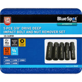 BlueSpot 5pc 3/8" Drive Deep Impact Bolt & Nut Remover Socket Set 10mm - 16mm