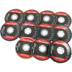 Neilsen 11pc Polishing Sanding Flap Discs Set Angle Grinder 115mm 4.5'' Disc