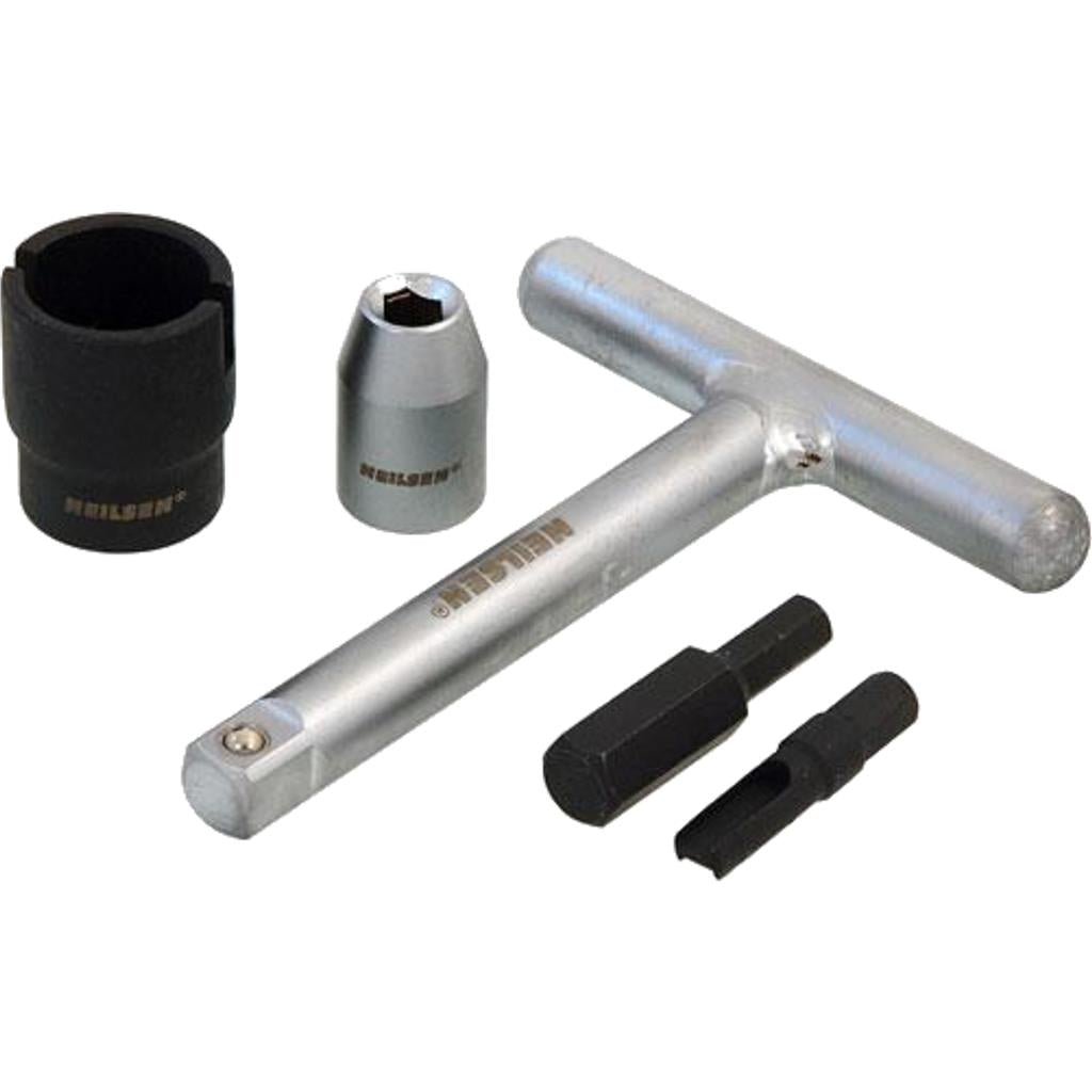 Neilsen 5pc Oil Service Profile Set 1/4+3/8 Drive For Plastic Oil Drain Plug