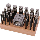 Neillsen 25pc Doming Block & Punch Set Dapping Craft Metal Shaping Tool