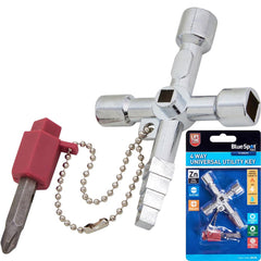 BlueSpot 4 Way Universal Utility Key Cabinet Electric Gas Water Meter Tool